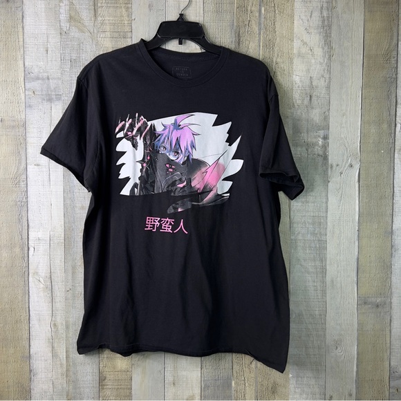 Return To Sender Size XL Black Short Sleeve T-Shirt w/Anime Japanese - Picture 1 of 4